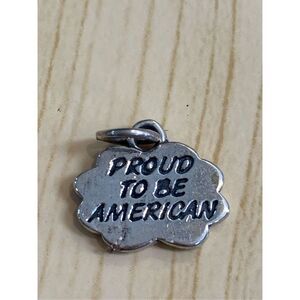 .925 Proud to Be an American Sterling Silver Jewelry Charm #USA #patriotic